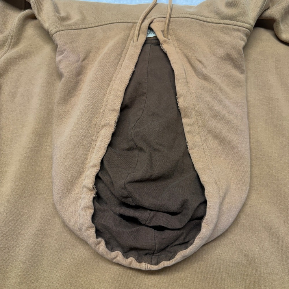 Y2K Aeropostale Hoodie Pullover Athletics Dept Graphic Cotton‎ Blend Brown Small - Picture 12 of 14